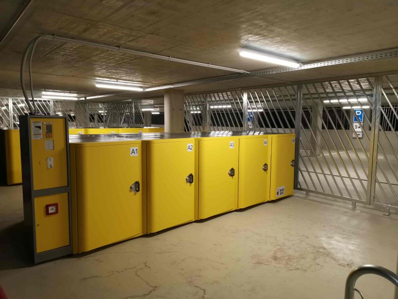 Bike Box - Brandýs nad Labem, parkovací dům P+R